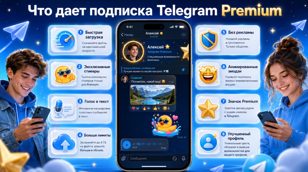 Что дает подписка Telegram Premium пользователю